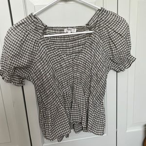 Black and white blouse